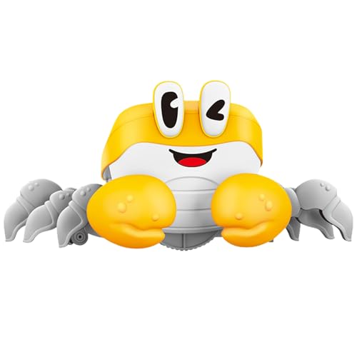 mivceklw Walking Crab Toy, Crawling Sensing Escape, Interactive Developmental Toy, Running Crab for Babies, Stimulating Activity, Made of Safe ABS Material, Color Pink, Yellow, Blue mivceklw Walking Crab Toy, Crawling Sensing Escape, Interactive Developmental Toy, Running Crab for Babies, Stimulating Activity, Made of Safe ABS Material, Color Pink, Yellow, Blue von mivceklw
