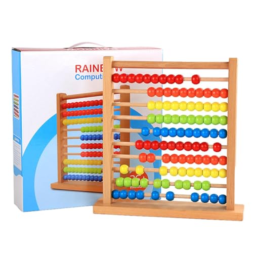 mivceklw Wooden Abacus for Kids, 100 Beads Educational Counting Toy, Multi-Color Rainbow Counters, Math Learning Toy for Early Development, Improves Motor Skills, Ideal for Preschool Boys & Girls mivceklw Wooden Abacus for Kids, 100 Beads Educational Counting Toy, Multi-Color Rainbow Counters, Math Learning Toy for Early Development, Improves Motor Skills, Ideal for Preschool Boys & Girls von mivceklw