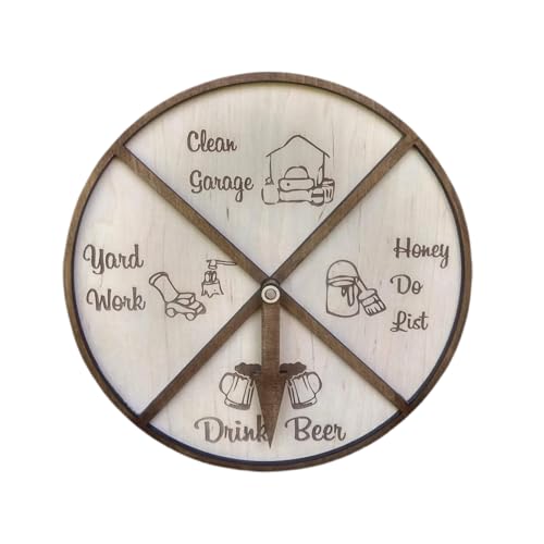 mivceklw Wooden Spinner Wheel Drinking Game, Fun Party Activity for Adults, Interactive Wine Game for Men and Women, Game Night Entertainment for Holidays, Events, 1 Piece von mivceklw