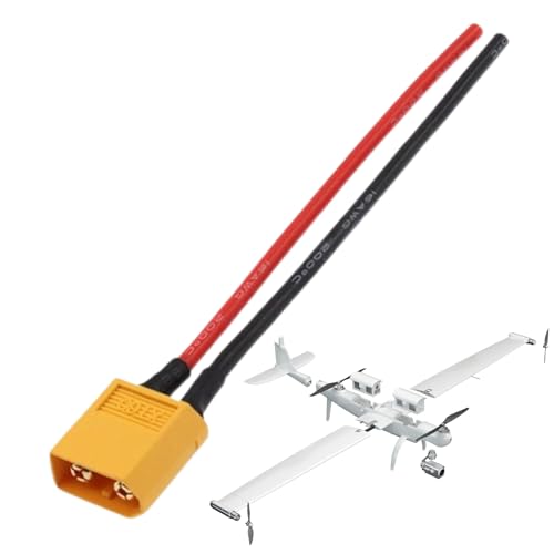 mivceklw XT60 Stecker mit Kabel, Stecker und Buchse, Adapter, Elektronik, Stecker, neue Energie, Drahtgeschwindigkeit für Rc Drohne, Solarpanel, Auto, Batterie und Projekte, 1 Stück mivceklw XT60 Stecker mit Kabel, Stecker und Buchse, Adapter, Elektronik, Stecker, neue Energie, Drahtgeschwindigkeit für Rc Drohne, Solarpanel, Auto, Batterie und Projekte, 1 Stück von mivceklw