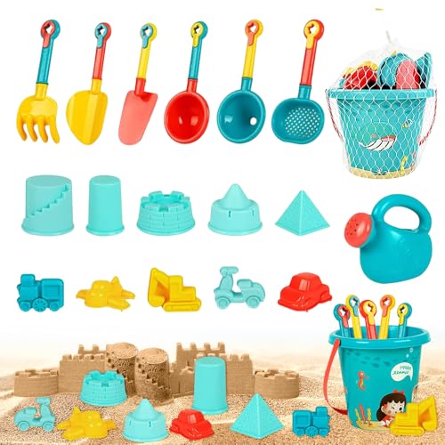 mizikuu 18 Stück Sandspielzeug Set, Strandspielzeug für Kinder mit Eimer Schaufel Werkzeugsätze Sandkasten Strand Spielzeug Sandförmchen Outdoor Spielzeug Badespielzeug für Kinder Jungen Mädchen mizikuu 18 Stück Sandspielzeug Set, Strandspielzeug für Kinder mit Eimer Schaufel Werkzeugsätze Sandkasten Strand Spielzeug Sandförmchen Outdoor Spielzeug Badespielzeug für Kinder Jungen Mädchen von mizikuu