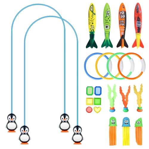 mizikuu 22 Stück Unterwasser Tauchspielzeug Set, Tauchen Spielzeug Pool Spielzeug Tauchringe Kinder Schwimmbad Wasserspielzeug Outdoor Algenspielzeug Edelsteinen Poolspielzeuge Poolparty Geschenk mizikuu 22 Stück Unterwasser Tauchspielzeug Set, Tauchen Spielzeug Pool Spielzeug Tauchringe Kinder Schwimmbad Wasserspielzeug Outdoor Algenspielzeug Edelsteinen Poolspielzeuge Poolparty Geschenk von mizikuu