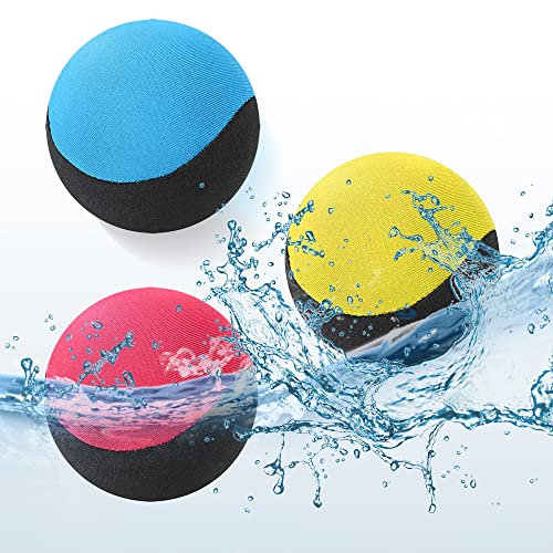 mizikuu Wasserball Springender, 3 Stück Wasserspringball für Hand Stressabbau Ball für Jugendliche und Erwachsene Schwimmbad, Strand, Meer und Outdoor-Aktivitäten von mizikuu