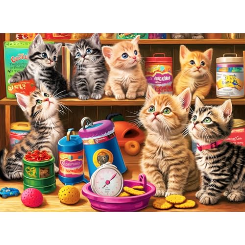 300 Teile niedliche Katzen-Puzzles für Erwachsene, großes Puzzle, für Erwachsene, Teenager, Senioren, lustiges Puzzle für Kinder im Alter von 8–12, herausforderndes 300-teiliges Puzzle für Familie 300 Teile niedliche Katzen-Puzzles für Erwachsene, großes Puzzle, für Erwachsene, Teenager, Senioren, lustiges Puzzle für Kinder im Alter von 8–12, herausforderndes 300-teiliges Puzzle für Familie von mjyphdm