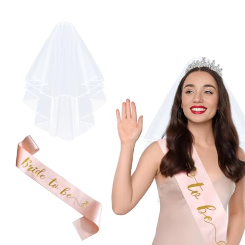 Bride to Be Set Enthält einen reinweißen Hochzeit Brautschleier und EIN champagnerfarbenes Bride to be Band Frauen Junggesellinnenabschied Bachelorette Party und Hochzeitsfotografie Bride to Be Set Enthält einen reinweißen Hochzeit Brautschleier und EIN champagnerfarbenes Bride to be Band Frauen Junggesellinnenabschied Bachelorette Party und Hochzeitsfotografie von mkemka