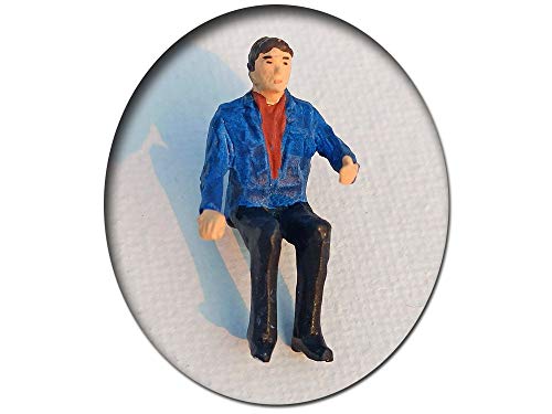 Kraftfahrer sitzend, Modellbahnfigur handbemalt, Spur 0 (Null), 1:45 von modellbahn-exklusiv