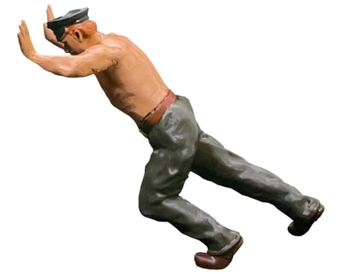 Feldbahn Schieber, Modellbahnfigur handbemalt, Spur 0 (Null), 1:45 von modellbahn-exklusiv
