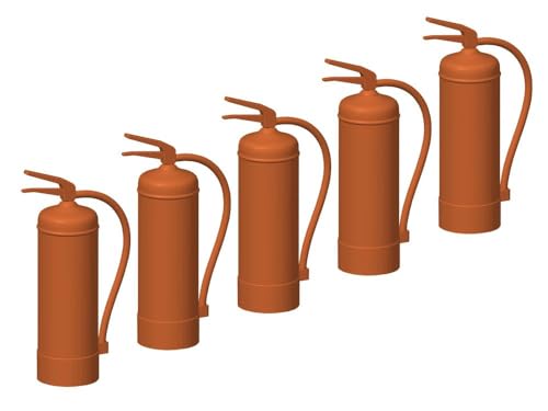 modellbahn-exklusiv Feuerlöscher 10kg, 5 Stück, Spur H0, 1:87 von modellbahn-exklusiv
