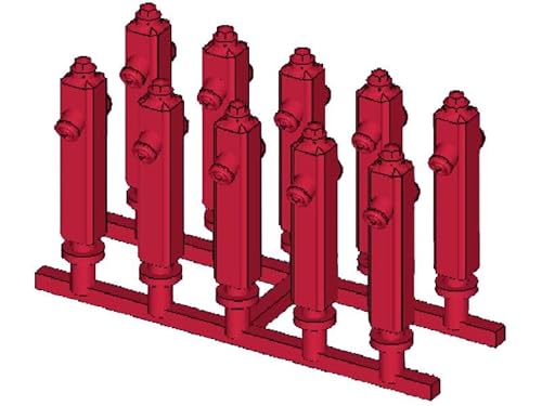 modellbahn-exklusiv Hydrant, Moderne Version, 10 Stück, Spur N, 1:160 von modellbahn-exklusiv