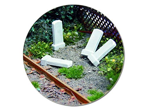 modellbahn-exklusiv Juweela 28200 - Kilometersteine blanko, ca. 50 Stück, Spur H0, 1:87 von modellbahn-exklusiv