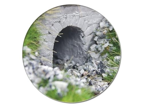 modellbahn-exklusiv Juweela 28285 - Wasserdurchlass Bachbrücke Flussbrücke klein, Ziegel grau, 4 Stück, Spur H0, 1:87 von modellbahn-exklusiv