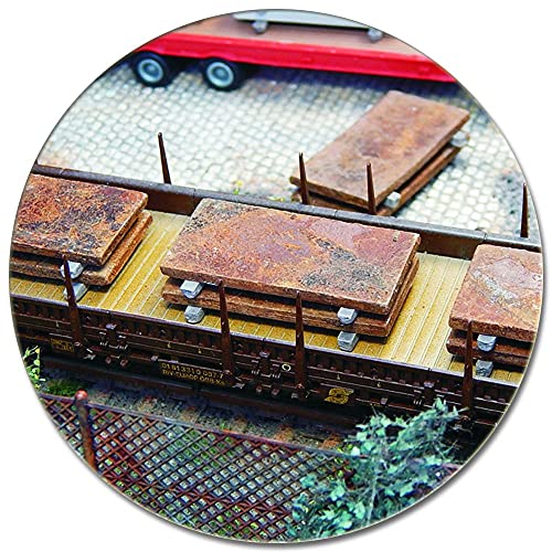 modellbahn-exklusiv Juweela 28301 - Brammen Rohmetallplatten rostig als Ladegut, 10 Stück, Spur H0, 1:87 von modellbahn-exklusiv
