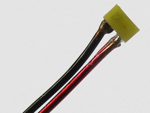 modellbahn-exklusiv SMD LED 0201 mit Kupferlackdraht kaltweiß von modellbahn-exklusiv