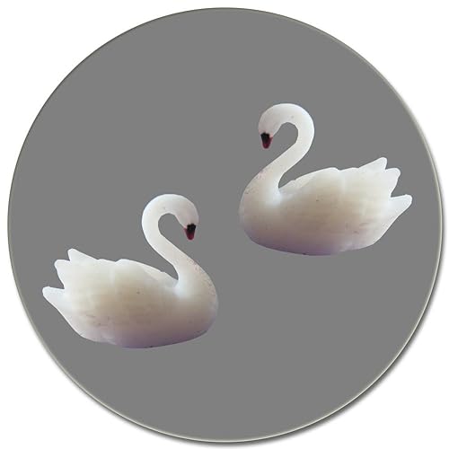 modellbahn-exklusiv Schwan Schwäne Weiss unbemalt, 2 Stück, Spur Z, 1:220 von modellbahn-exklusiv