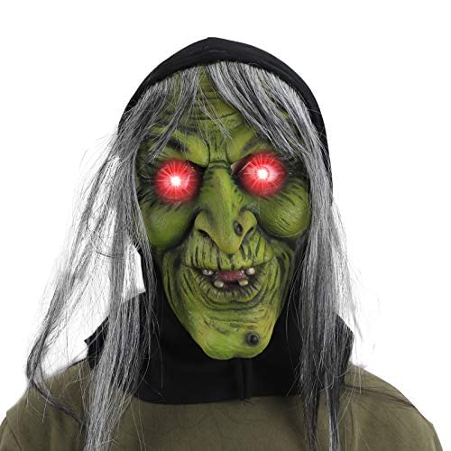molezu Halloween Hexe Maske Scary Evil Kostüm Kopf Masken Gruselige Erwachsene Party Cosplay Requisiten von molezu