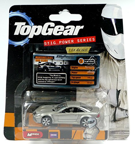 Top Gear Mercedes SL65 AMG silbergrau Modellauto 1:64 "STIG POWER SERIES" von mondo motors