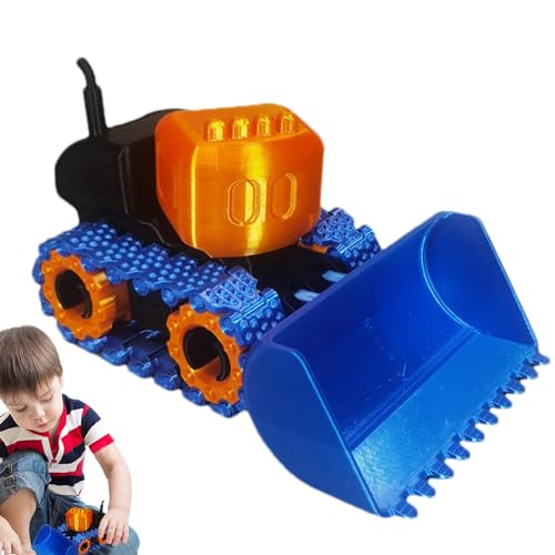 moonyan Bulldozer-Spielzeug für Kinder,Bulldozer-Konstruktionsspielzeug - Bulldozer-Fahrzeug für Kinder, 3D-Druck, Spielzeugornament - Sammelfiguren in Frontlader-LKW-Form für Wohnzimmer, von moonyan