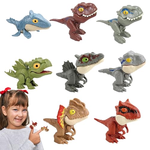 moonyan Dinosaurier beißende Fingerpuppe - Dino Handpuppe Fingerbeißspielzeug | Minimodelle Dinosaurierfiguren, pädagogisches Kleinkindspielzeug, Weihnachtsgeburtstagsgeschenke von moonyan