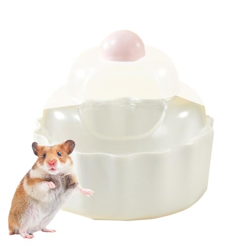 moonyan Hamster-Sandkasten, Hamster-Badezimmer | Kuchenförmiger Chinchilla-Saunaraum - Transparenter, Stabiler Hamster-Sandbadbehälter für Eichhörnchen, Lemminge, Rennmäuse, Igel, Mäuse und kleine von moonyan