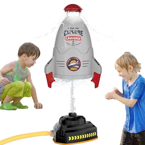 moonyan Raketenstart für Kinder,Wasserdruck-Raketenstart - Toy Rocke verstellbare Sprühhöhe T | Wasserspielzeug für Kinder im Freien, manuelles Wasserpumpenspielzeug, Kinderraketenspielzeug, von moonyan