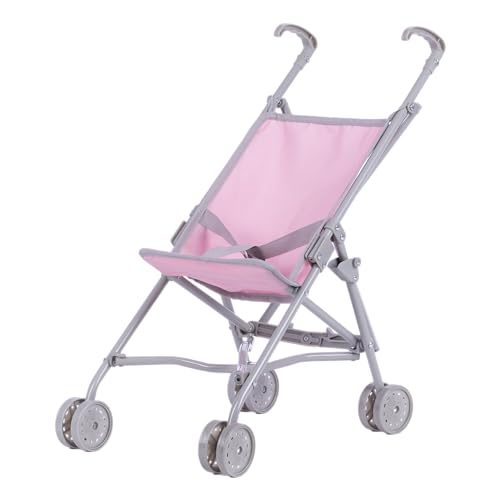 moovkee. Puppenwagen Buggy ab 2 Jahre – Puppenbuggy für Kinder - Solide und Ohne Scharfe Kanten - Sicher und Langlebig Puppenkinderwagen – Zusammenklappbar und Praktisch für Unterwegs – Pink von moovkee.