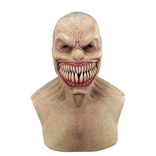 mophrati Gesichtsbedeckung, Teufel, Terror, Gag, Zahn, Clown, Dämon, Trick, Requisite, lang, realistisch, Gesichtsbedeckung, gruseliger Schild, Partyzubehör von mophrati