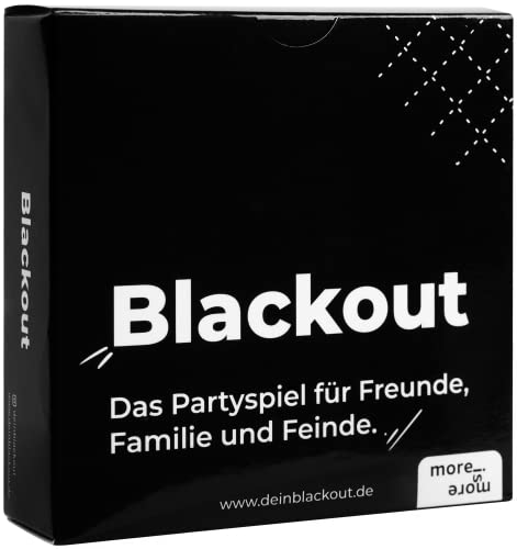 More is More Blackout - das Partyspiel für Freunde, Familie und Feinde - Perfekt für jeden Spieleabend mit Freunden - Kartenspiel für JGA More is More Blackout - das Partyspiel für Freunde, Familie und Feinde - Perfekt für jeden Spieleabend mit Freunden - Kartenspiel für JGA von more is more
