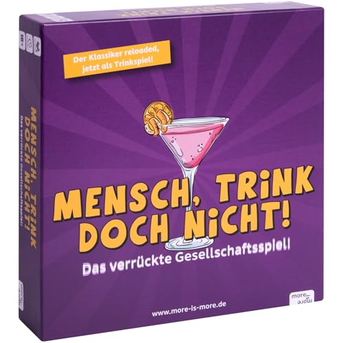 more is more Mensch, Trink doch Nicht! - der Klassiker Reloaded, jetzt als Trinkspiel für witzige Spieleabend mit Freunden, perfekt für Silvester, Weihnachten und Geburtstage more is more Mensch, Trink doch Nicht! - der Klassiker Reloaded, jetzt als Trinkspiel für witzige Spieleabend mit Freunden, perfekt für Silvester, Weihnachten und Geburtstage von more is more