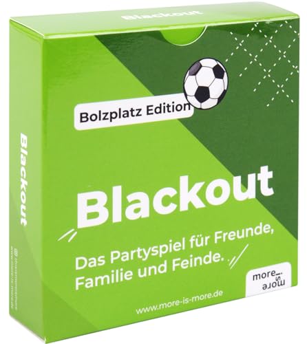 more is more Blackout - Bolzplatz Edition | - das Partyspiel für Freunde, Familie und Feinde - Perfekt für jeden Spieleabend mit Freunden - Kartenspiel für WG Party, für Silvester oder als Geschenk more is more Blackout - Bolzplatz Edition | - das Partyspiel für Freunde, Familie und Feinde - Perfekt für jeden Spieleabend mit Freunden - Kartenspiel für WG Party, für Silvester oder als Geschenk von more is more