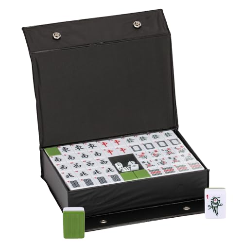mosegor 3x2,25 cm chinesisches Majong Set, solide Struktur leicht zu lesendes Mah Jongg Spiel, 144 Stück mittleres Mahjong-Kachel-Set, komplette Majong-Spielsets für Reiseparty Familienspiel von mosegor