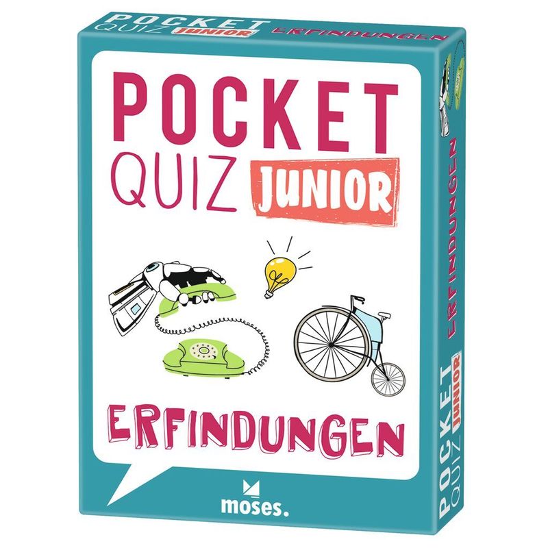 Kartenspiel POCKET QUIZ JUNIOR - ERFINDUNGEN von moses Verlag