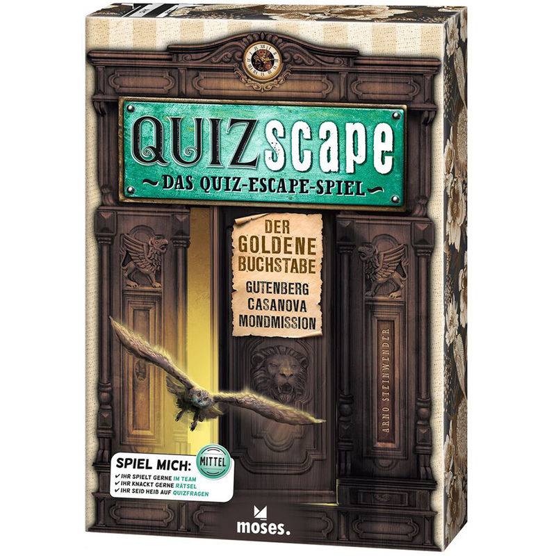 Quizspiel QUIZSCAPE - DER GOLDENE BUCHSTABE von moses Verlag