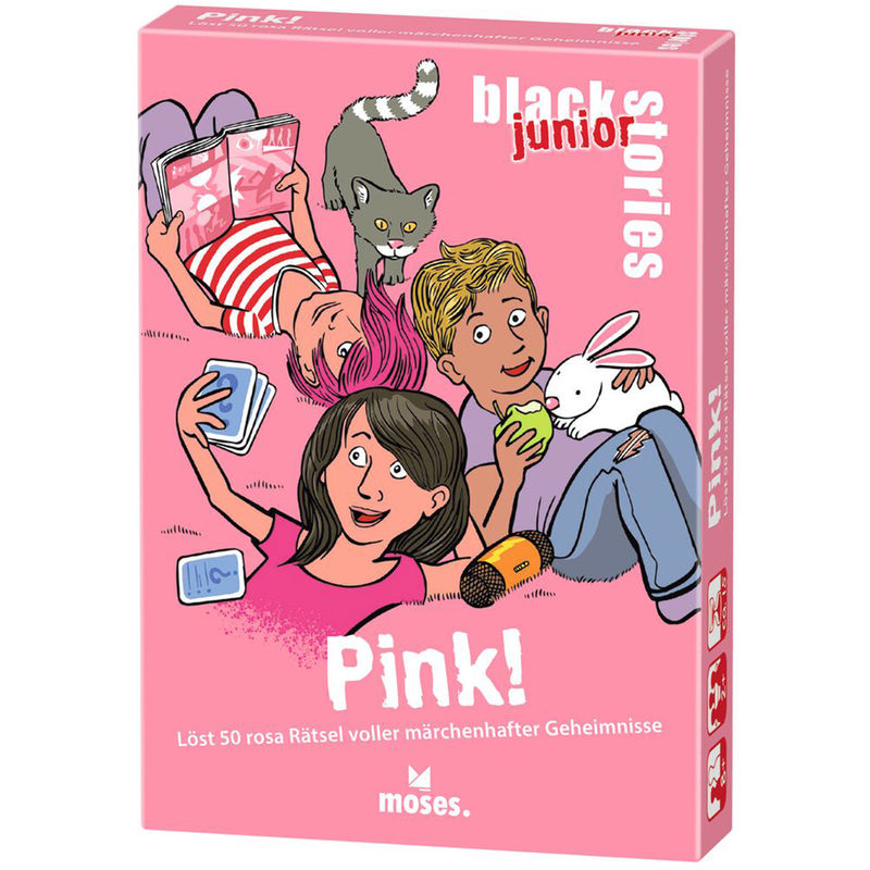 Rätselkarten BLACK STORIES JUNIOR - PINK! von moses Verlag