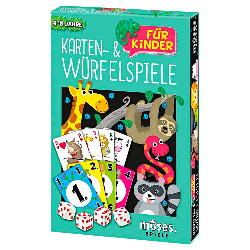 Spiele-Set KARTEN- UND WÜRFELSPIELE FÜR KINDER 115-teilig in bunt von moses Verlag