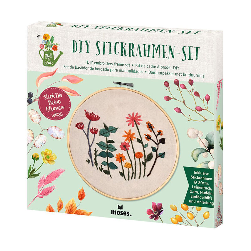 Stickrahmen-Set BLATT & BLÜTE DIY von moses Verlag