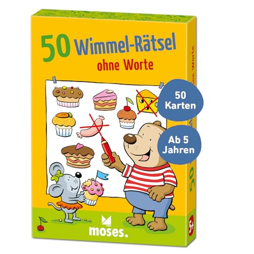 moses. 50 Wimmel-Rätsel ohne Worte, Kartenset mit lustigen Wimmelbildrätseln, Suchbilder ohne Text, Einschulung oder zum Kindergeburtstag, für Kinder ab 5 Jahren, Black moses. 50 Wimmel-Rätsel ohne Worte, Kartenset mit lustigen Wimmelbildrätseln, Suchbilder ohne Text, Einschulung oder zum Kindergeburtstag, für Kinder ab 5 Jahren, Black von moses