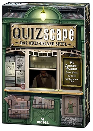 moses 90143 QUIZscape: Die Zeitreise-Agentur, aufregendes kniffligen Quiz Elementen, 3 spannende Stories für fortgeschrittene Escape-Spieler ab 14 Jahren von moses