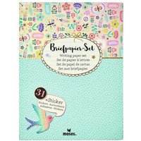 MOSES. VERLAG 26214 Flowers & Friends Briefpapier-Set von moses
