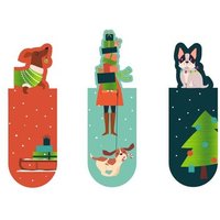 MOSES. VERLAG 31168 Magnetlesezeichen Weihnachtshunde von moses