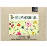 MOSES. VERLAG 87155 Blatt & Blüte Bienenwachstücher 2er Set von moses