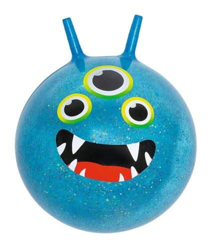 Moses. Monster Hüpfball – Glitzernder Springball mit Konfetti Füllung, für Kinder ab 4 Jahren, Ø 45 cm, mit Haltegriffen, bis 80 kg belastbar, In- und Outdoor-Spielzeug, Blau mit Glitzer Moses. Monster Hüpfball – Glitzernder Springball mit Konfetti Füllung, für Kinder ab 4 Jahren, Ø 45 cm, mit Haltegriffen, bis 80 kg belastbar, In- und Outdoor-Spielzeug, Blau mit Glitzer von moses