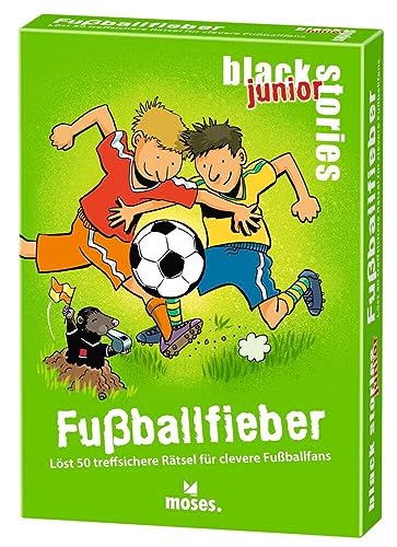 black stories Junior - fußball stories | 50 treffsichere Rätsel für blitzgescheite Torjäger | Das Rätsel Kartenspiel für Kinder ab 8 Jahren black stories Junior - fußball stories | 50 treffsichere Rätsel für blitzgescheite Torjäger | Das Rätsel Kartenspiel für Kinder ab 8 Jahren von moses