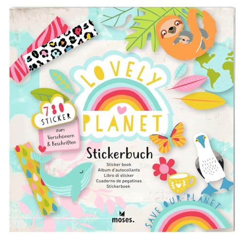 moses 26281 Lovely Planet Stickerbuch, farbenfroh von moses