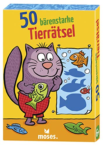 Moses. 30242 50 bärenstarke Tierrätsel Kinderbeschäftigung Kartenset, Mehrfarbig von moses