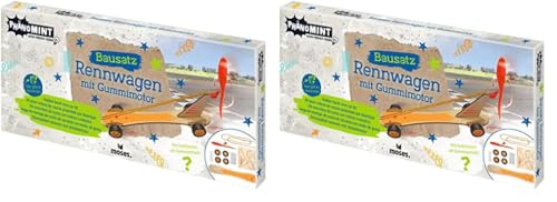 moses 30343 PhänoMINT Bausatz Gummimotor, Rennwagen-Bastelsets mit spannenden wissenschaftlichen Hintergrundinformationen, Holz-Spielzeug zum Selberbauen für Kinder ab 8 Jahren, Mittel (Packung mit 2) moses 30343 PhänoMINT Bausatz Gummimotor, Rennwagen-Bastelsets mit spannenden wissenschaftlichen Hintergrundinformationen, Holz-Spielzeug zum Selberbauen für Kinder ab 8 Jahren, Mittel (Packung mit 2) von moses