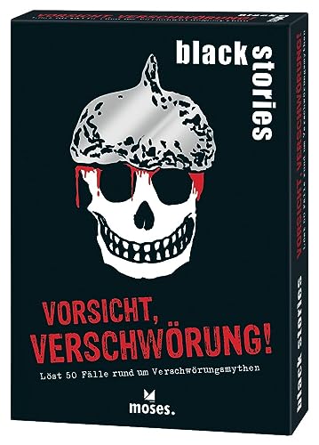 moses. Black Stories Vorsicht, Verschwörung! - 50 Rätsel mit Fällen rund um Verschwörungsmythen, Krimi Kartenspiel mit Spielvariante und Punktechips, Rätselspiel für Jugendliche und Erwachsene moses. Black Stories Vorsicht, Verschwörung! - 50 Rätsel mit Fällen rund um Verschwörungsmythen, Krimi Kartenspiel mit Spielvariante und Punktechips, Rätselspiel für Jugendliche und Erwachsene von moses