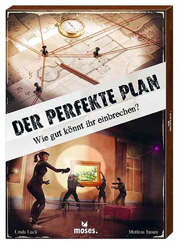 moses 90151 perfekte Plan-EIN kooperatives, Exit Game für Meisterdiebe, Escape Room 2-6 Spieler, Krimispiel ab 14 Jahre, White von moses