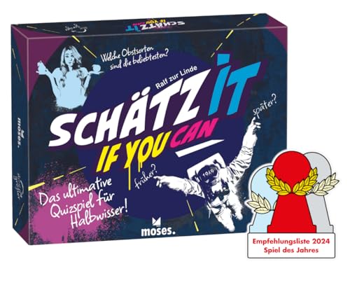 moses. Schätz it - if You can, Quiz und Ratespiel für Halbwisser, Wissensspiel mit 150 außergewöhnlichen Fragen, Gesellschaftsspiel für 2-5 Spieler ab 14 Jahren, White von moses