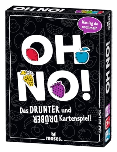 moses. Oh no! verrücktes Mau-Mau für lustige Spieleabende, rasantes Kartenspiel für die ganze Familie, kompaktes Reisespiel ab 8 Jahren für 2-6 Spieler, White von moses
