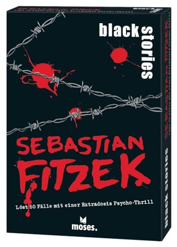 moses Black Stories Sebastian Fitzek-50 Fälle mit Einer Extradosis Psycho-Thrill Krimi Kartenspiel mit Spielvariante und Punktechips, Rätselspiel für Jugendliche und Erwachsene moses Black Stories Sebastian Fitzek-50 Fälle mit Einer Extradosis Psycho-Thrill Krimi Kartenspiel mit Spielvariante und Punktechips, Rätselspiel für Jugendliche und Erwachsene von moses